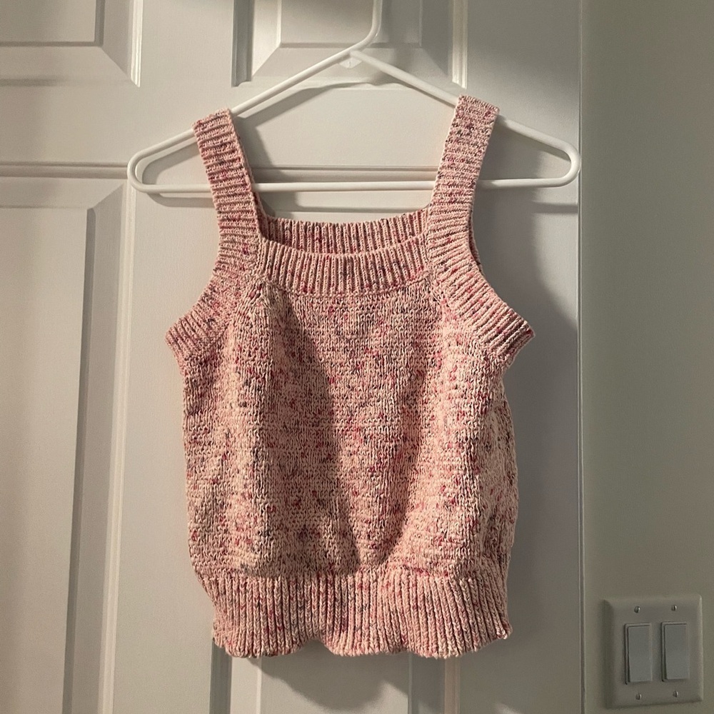 LOFT 2 pc Pink Speckled Sweater & Tank Top Set - Picture 10 of 13